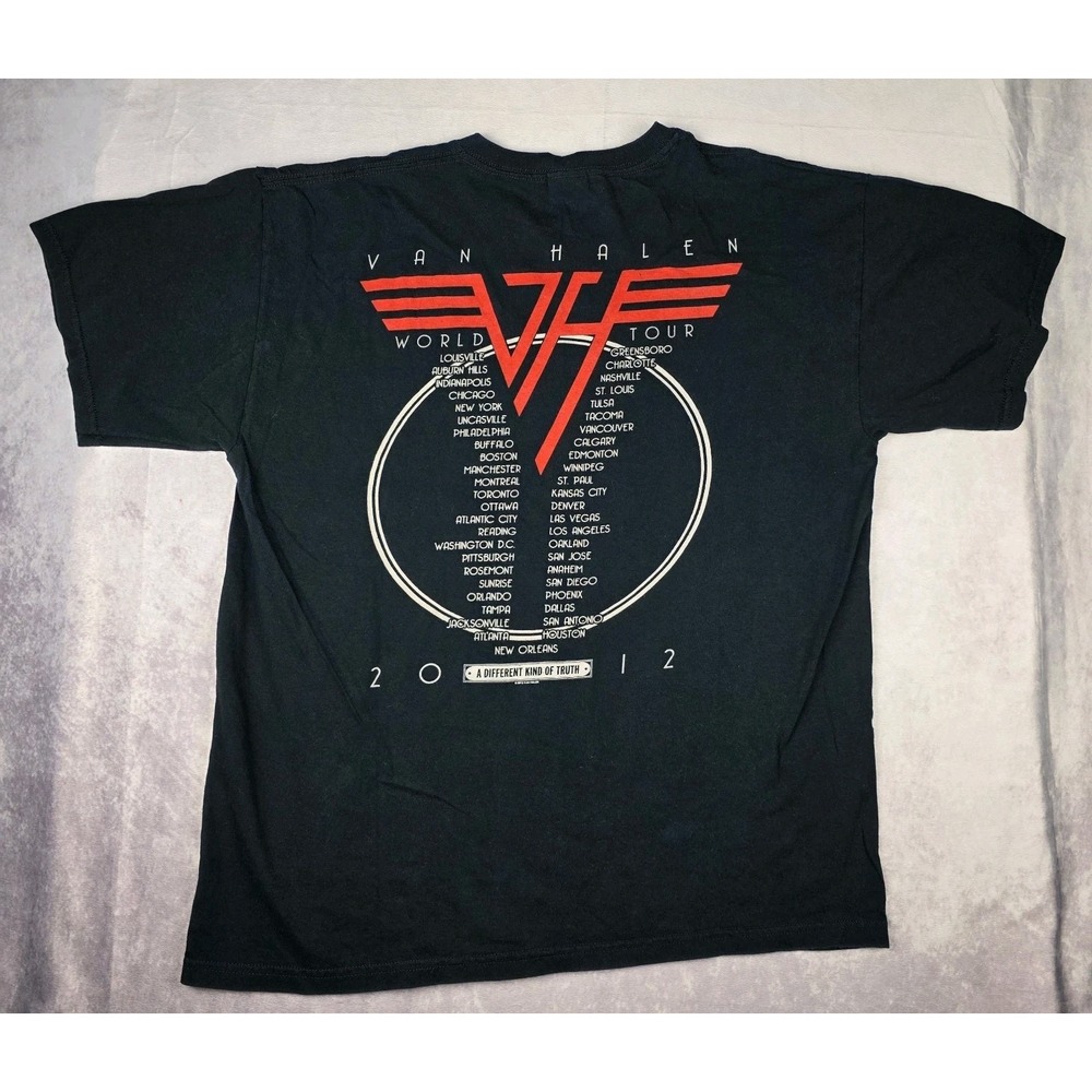 Van Halen Shirt Large A Different Kind Of Truth Tour 2012 Rock Band Concert - Picture 3 of 8